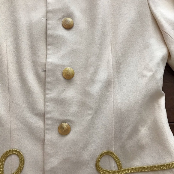 Vintage Cache Ivory Black and Gold Blazer, Ringmaster,Toy Soldier Costume Jacket - Picture 4 of 7